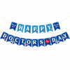 Qttier National Doctor's Day Banner Blue Cardstock Pre-strung Party Decor