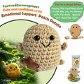 Mini Positive Potato Doll 3in Knit Plush with Card Cute Gift for Friends Family