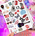 TS Music Album Temporary Tattoos 4 Sheets Birthday Party Favor Set