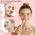 BEVTEE Lip Scrub Brush 10PCS Set Silicone Double-Sided Exfoliator Pink Mint