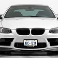 2PCS Tri-Color Mountain License Plate Frames Stainless Steel White Gray