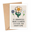 YoungGift Grammie Birthday Flower Card Mother's Day Thank You Multicolor
