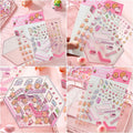 Zxvskr 8 Sets DIY 3D House Stickers Cartoon Colourful Convenience Fruit Flower