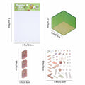 Zxvskr 8 Sets DIY 3D House Stickers Cartoon Colourful Convenience Fruit Flower