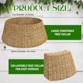 Rocinha Rattan Christmas Tree Collar 26" Rustic Farmhouse Style Seagrass Large