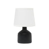 Simple Designs LT2080-BLK Mini Bocksbeutal Concrete Table Lamp Black