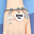 DlaeKua Travel Lover Stainless Steel Bracelet Women Memories Along The Way