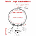 DlaeKua Travel Lover Stainless Steel Bracelet Women Memories Along The Way