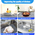 YIRAYUETT Silicone Non-Slip Kitchen Sink Grid Mat 25.9x13.7 Gray