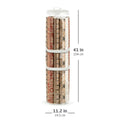 ZOBER Wrapping Paper Organizer 40in Waterproof Storage Holds 25 Rolls White