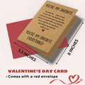 Pawzity Anniversary Card for Couple Hearts Pattern 5.3x8in Single Folded Card