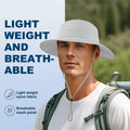 VOBOOM Breathable Wide Brim Sun Hat UV Protection Fishing Cap Grey