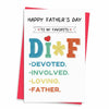 xiangqiankan Father's Day Card Husband Boyfriend Vintage 5x8 inches 2D-008