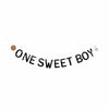 Lotoo One Sweet Boy Birthday Banner Milk Cookies Cardstock Partydcr01-1