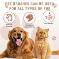 Framad Dematting Brush 2-in-1 Stainless Steel Dog Cat Comb Grooming Tool