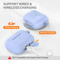 BOBEN AirPods Pro 2 Case Silicone Cover with Lanyard Keychain Blue
