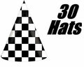 Race Car Party Supplies Set for 30 Kids Hats Bags Banners Swirls Backdrop