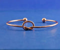 Unbranded Stainless Steel Love Knot Infinity Bracelet Cuff Open Bangle 2pc