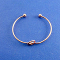 Unbranded Stainless Steel Love Knot Infinity Bracelet Cuff Open Bangle 2pc