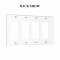 Wpshijia 4 Gang Light Switch Cover Beige Animal World Map Wall Plate