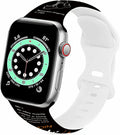 GSDUGYBG Sports Silicone Watch Band Waterproof Black Compatible 38-49mm