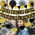 Yavxzvbw Retirement Party Decorations Glitter Gold Black Farewell