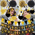 Yavxzvbw Retirement Party Decorations Glitter Gold Black Farewell