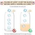 LeeSky 2 Pack Halloween Ghost Glass Tumblers 16Oz Pink Orange Lids Straws