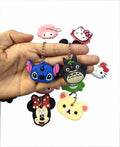 ZJU Cartoon Keyring Key Holder 14pcs Multi Color Metal 2in Animal Style