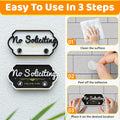 Aurastem No Soliciting Wooden Sign 2 Pcs Small Funny Home Business Decor