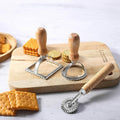 AKOAK Cookie Pizza Lace Knife Wheel Pastry Mold Zinc A-01 1 Pack