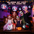 SEETOHOME 6 PCS 11.8in Inflatable Halloween Hanging Balls Black White Decor