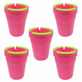 SKERJOVL 5PCS Car Glow in Dark Ashtray with Lid Portable Black