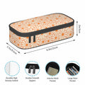 VOL&BASS Orange Flower Large Pencil Case Big Capacity Back To School