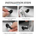 Fekey&JF 16 PCS Universal Tire Valve Stem Caps Waterproof Airtight Black