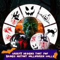 SEETOHOME 6 PCS 11.8in Inflatable Halloween Hanging Balls Black White Decor