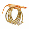 HIIXHC Gold Glitter Jelly Bangle Bracelets Set Silicone Friendship 6.5 Inch