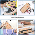 VOL&BASS Orange Flower Large Pencil Case Big Capacity Back To School