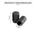 Fekey&JF 16 PCS Universal Tire Valve Stem Caps Waterproof Airtight Black