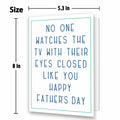 HEJOYN Father's Day Card for Dad Grandpa Husband Cute TV Joke Design