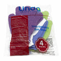Linda Exfoliating Bath Gloves Multicolor 4 Pair Pack