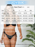 JOYBIK Women’s Ruffled Halter Bikini Set Brown Leopard Print Size S