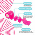 [Like New] timerma 20 Rolls Self Adhesive Bandage Wrap Elastic Breathable Pink