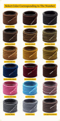 Shoemate Round Boot Shoelaces for Work Boots Hiking Shoes White/Black 60"