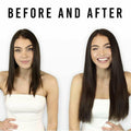 [Like New] MYS Hair 24inch PU Clip-In Synthetic Hair Extensions Dark Brown 160g