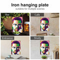 KIVYYB Malcolm X Portrait Tin Sign Retro Metal Wall Art 8x12 Inches