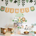 Usoway Jungle Animal Cake Topper Safari Wild Animals Pastel Cardstock