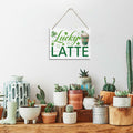 XQLSR St Patricks Day Coffee Wood Sign Irish Rustic Porch Decor
