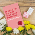 Detuca Humor Mother's Day Card for Mom Funny As Suspected 1 Count DTK-74