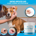 BestBy06/27 Petazy Dog Ear Wipes Unscented Natural Soothing 120 XL Pcs